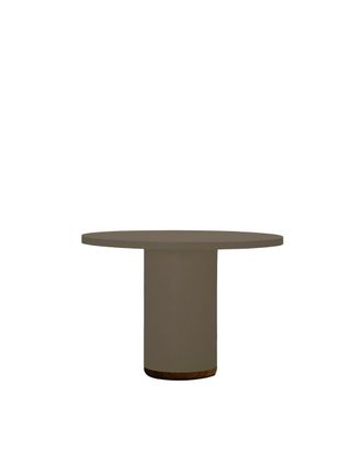 Hannun Mesa de exterior de microcemento en color tierra, 110cm