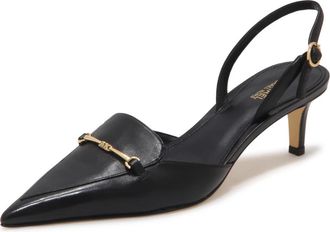 Michael Kors Lena Sling Pump - Dames - Pumps - Zwart - 38 EU - Leer - Schoenen