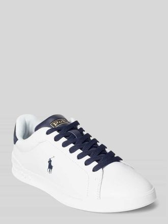 Polo Ralph Lauren Sneaker aus echtem Leder mit Logo-Stitching in Weiss, Gr&ouml;&szlig;e 39,5