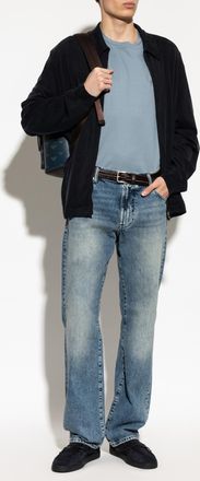 Giorgio Armani T-shirt With Embroidered Logo, Mens, Blue