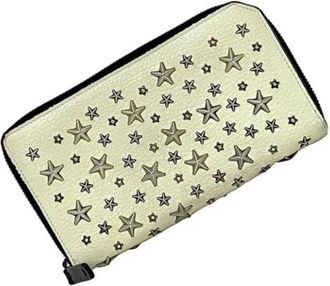 Jimmy Choo London Pre-owned Leather Wallet - Dames - Vintage Accessoires - Beige - ONE Size - Leer - Vintage