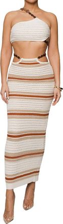 JLUXLABEL Isla Crochet Skirt Set in Sand/orange at Nordstrom, Size X-Large