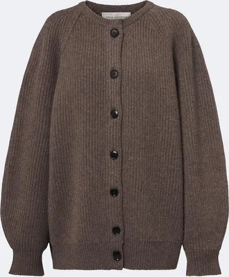 Nour Hammour Cardigan Laurel in cashmere e lana oversize