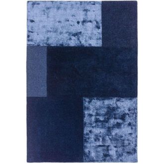 Novatrend Alfombra tufted a mano de lana azul 160x230 cm