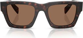 Prada 50mm Pillow Sunglasses in Dark Brown at Nordstrom