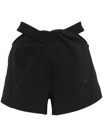 Coperni x Puma twist-detail shorts - women - Polyester/Elastane/Cotton - S - Black