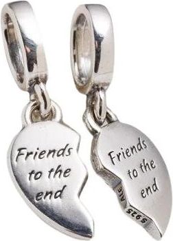 Pandora Friends Splittable Heart Dangle Charm - Dames - Sieraden - Wit - ONE Size - Accessoires