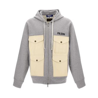 Junya Watanabe Zip-throughs, male, Gray, Size: M Giacca in cotone