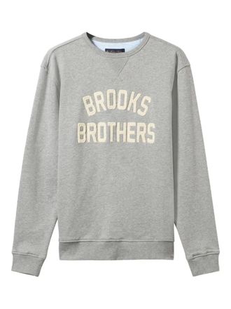Brooks Brothers Sweater met geborduurd logo - Grijs