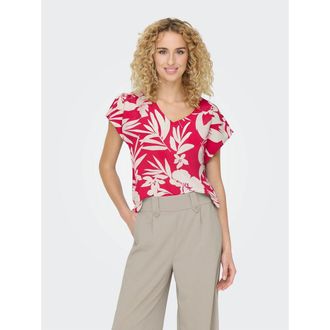 Jacqueline de Yong Blouse met korte mouwen en V-hals