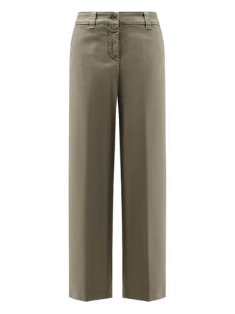 Aspesi button-fastening trousers - women - Cotton/Elastane - 44 - Grey