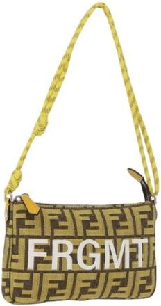 Fendi Pre-owned Zucca Canvas Accessory Pouch - Dames - Vintage Schoudertas - Geel - ONE Size - Vintage