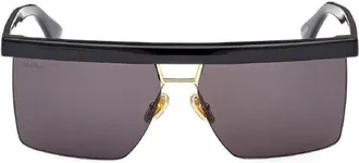 Max Mara Rectangle Semi-Rim Sunglasses - Black