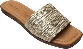 Seychelles Womens Palms Perfection Slide Sandals In Gold