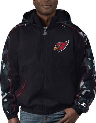 Starter Mens Starter Black Arizona Cardinals Thursday Night Gridiron Full-Zip Hoodie at Nordstrom, Size Medium