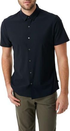 7 Diamonds American Me Slim Fit Short Sleeve Button-Up Performance Shirt in Navy at Nordstrom Rack, Size Xx-Large
