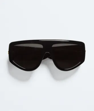 Bottega Veneta Classic Shield Sunglasses - Black - Unisex