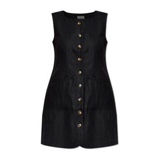 Poss&eacute; Posse, Kleedjes, Dames, Zwart, S, Linnen, Linnen Mini Jurk