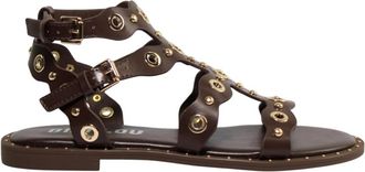 Bibi Lou Marron - Dames - Sandalen - Bruin - 37 EU - Leer - Schoenen