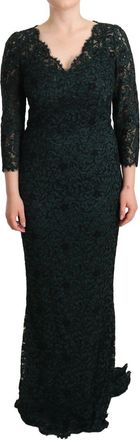 Dolce & Gabbana Kanten Jurk Lange Mouwen V-hals