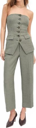 Favorite Daughter The Cropped Fiona Pant In Cheshire Houndstooth