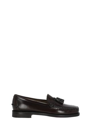 Sebago Dark Burgundy Glossy Patent Leather Tassel Loafers