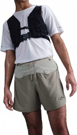 Nike Mens Trail Second Sunrise Dri-Fit 5 Brief-Lined Running Shorts In Light Army/jade Horizon/desert Khaki/black