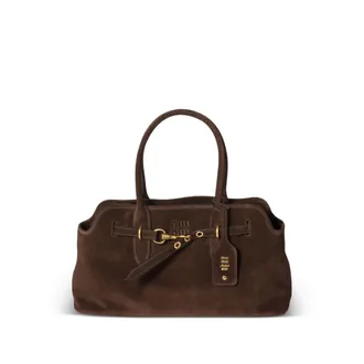 Miu Miu Aventure Suede Buckle-fastening Tote Bag