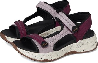 Taos Footwear Super Side Womens Sandals Plum Embossed : 10 M, Leather/Synthetic