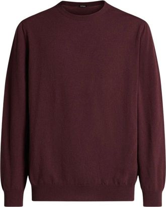Kiton Luxe Cashmere Crew Neck Sweater - Heren - Cashmere truien - Bruin - L - Kasjmier - Truien & Vesten