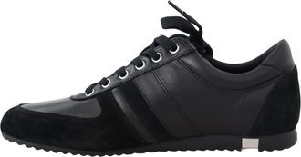Dolce & Gabbana Mens Black Logo Leather Casual Sneakers Shoes