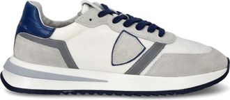 Philippe Model Moderne sneaker met su&egrave;de en leren details - Heren - Sneakers - Veelkleurig - 41 EU - Su&egrave;de - Schoenen