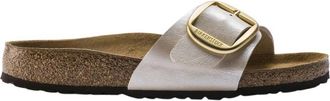 Birkenstock Madrid Big Buckle Birko-Flor - Dames - Sandalen - Grijs - 39 EU - Schoenen
