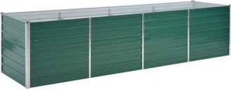 vidaXL Vidaxl - Arriate de jardín de acero galvanizado verde 320x80x77 cm