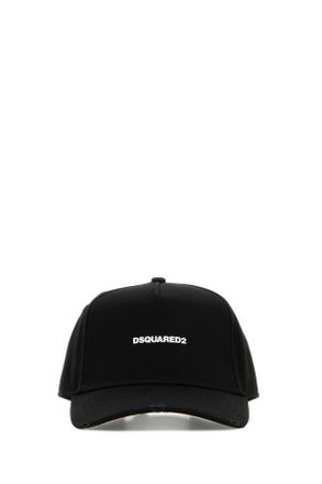 Dsquared2 Black Cotton Baseball Cap