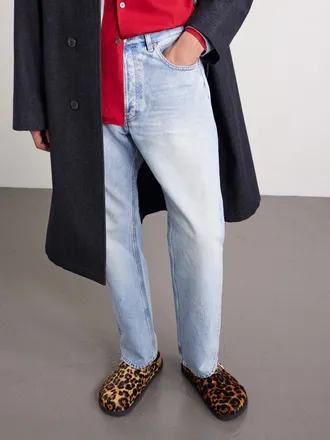 Birkenstock Boston Leopard-Print Calf Hair Clogs