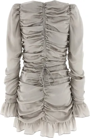 Rotate LS Mini Bow Dress - Beige