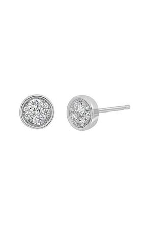 Bony Levy Mika Diamond Cluster Stud Earrings in 18K White Gold at Nordstrom