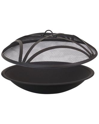 Sunnydaze Outdoor Replacement Steel Fire Pit Bowl With Spark Screen