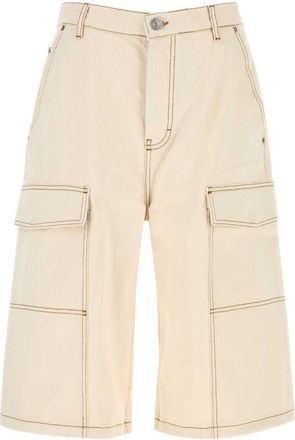 Ami Off White Wide Fit Cargo Bermuda Shorts