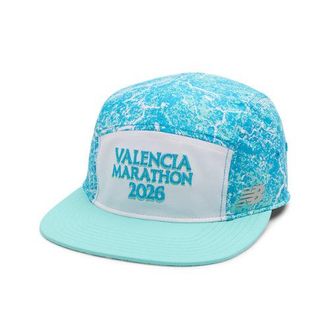 New Balance Unisex Valencia Marathon Brr 5 Panel Cap in Blu, Nylon, Taglia OSZ