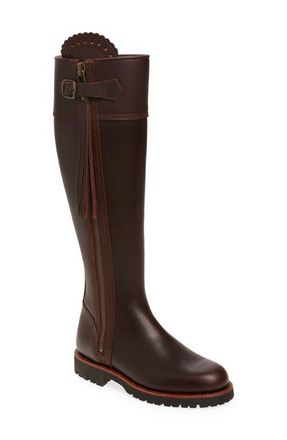 Penelope Chilvers Water Resistant Knee High Tassel Boot in Conker at Nordstrom, Size 10.5Us