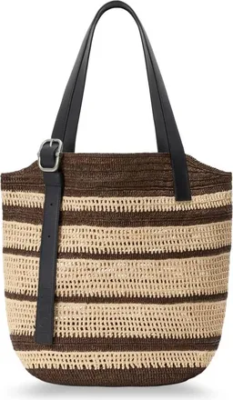 Loewe Tassen, Dames, Veelkleurig, ONE Size, Leer, Paulas Ibiza Loop Basket Bag