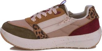 Drew Womens Happy Sneaker In Leopard Olive Combo
