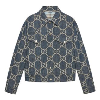 Gucci Jumbo GG Denim Jacket Blue Ivory 674338-XDBTY-4492