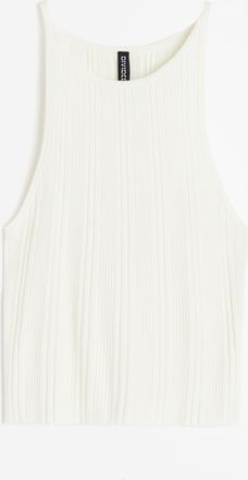 H&M Tanktop in Rippstrick - White