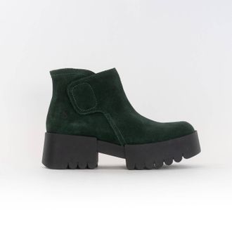 FLY London Womens Ankle Boots In Green Forest