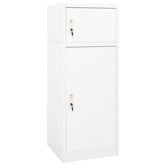 vidaXL Armario Para Sillas De Montar Acero Blanco 53x53x140 Cm Vidaxl Blanco