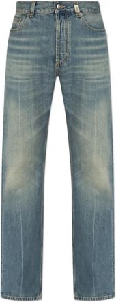 Alexander McQueen Jeans met logo - Heren - Regular Fit Jeans - Blauw - M - Katoen - Jeans