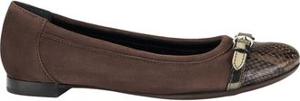 AGL Monika Cap Toe Ballet Flat in Testa Di Moro Suede at Nordstrom, Size 40.5